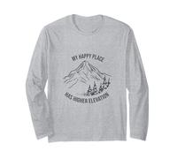 Outdoor Pun My Happy Place has Higher Elevation Long Sleeve T-Shirt