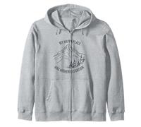 Outdoor Pun My happy place has higher elevation Zip Hoodie
