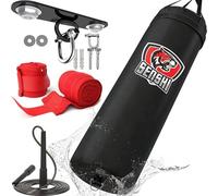 Outdoor Punch Bag 3, 4, 5ft For Boxing, MMA, Muay Thai Boxing Gloves, Skipping Rope & Bracket Set For Kids & Adults (Unfilled, 3 Ft)