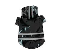 Outdoor Puppy Pet Rain Coat S-XL Hoody Waterproof Jackets Raincoat for Dogs Apparel Clothes(Black,S 0.5-1.5Kg)