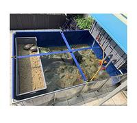 Outdoor PVC Aquarium Tank with Steel Frame - Clear Viewing Panel, Durable Water Container for Home & Garden Display