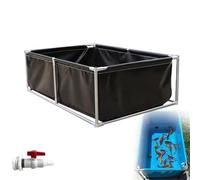 Outdoor PVC Fish Pond 1m Temporary Water Storage Tank for Saltwater Fish Durable Aquarium Pool Perfect for Fish Breeding and Aquatic Habitat Management