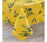 Outdoor Pvc Tablecloth - Home Or Garden Dining Table Cover, Spill & Scratch Protection - Square, 137 X 137Cm, Provencal Olive
