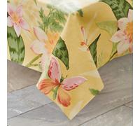 Outdoor Pvc Tablecloth - Home Or Garden Dining Table Cover With Parasol Hole - Rectangle, 137 X 228Cm, Garden Blooms