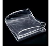 Outdoor PVC Tarp Panel Clear Plastic Curtains with Anti Aging Insulation & Rustproof Aluminum Eyelets for Garden Greenhouse Plant Protection