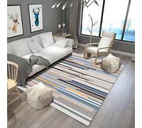 Outdoor-QJ Large Modern Rug Area Carpet White gray blue stripes 1.6x2.8M Non-Slip Bedroom Living Room Dining Room Floor Mat Runner Rugs