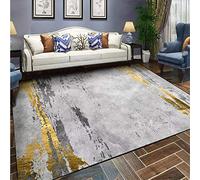 Outdoor-QJ Modern Area Rug Designer Carpet Living Bedroom Dining Room Nordic gold grey abstract ink Home Decorator Soft Non-slip Large Home Floor Carpet 180X280CM (71'' x 110'')