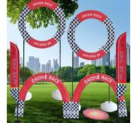 Outdoor Quadcopter Obstacle Course Kit for League Competition, Beginners Racing Obstacle Course for Long Range, Racing Gates for Model Aircraft Games(Style A)