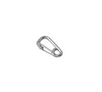 Outdoor Quick Link Clip Carabiner Hook Fastener Connector Spring Latch Stainless Steel Build Smooth Gate Polished Finish suitable for gym accessories belt loops dog leashes, 6 60