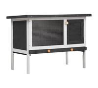Outdoor Rabbit Hutch 1 Layer Wood Pet House Cage Carrier Multi Colours vidaXL