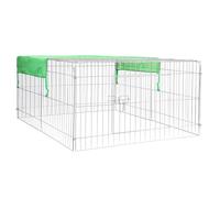 Outdoor Rabbit Open Enclosure 144x116x58cm Guinea Pig, Cage with Sun Protection Cover
