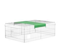 Outdoor Rabbit Open Enclosure 183x122x60cm Guinea Pig, Cage with Sun Protection Cover