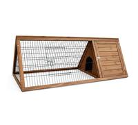 Outdoor Rabbit Run | Apex Roof Guinea Pig Exercise Enclosure | Wooden Small Animal Play Area | Large - 150 x 62 x 53 cm