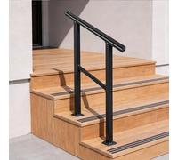 Outdoor Railings for Steps, Stair Rail, Suitable for Porches, Gardens, Requires Drilling into The Ground, High Load-Bearing Capacity(80 cm/31.5 in)