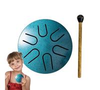 Outdoor Rain Drum - 3 Inch Steel Tongue Instrument Waterproof Rain Bell | Mini Hand Crank Musical Drum with 6 Notes for Garden, Meditation, Patio Decor, Relaxation, Art So