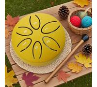 Outdoor Rain Drum - Garden Musical Percussion Instrument, Steel Tongue Sound Healing Design, Waterproof Meditation Chime | Beginner Kids Musician Yoga Class School Home Backyard Lawn