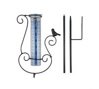 Outdoor Rain Gauge 7 Inch Glass Rain Gauge Practical Rain Gauge Clear Glass Tube On A Stake For Accurate Rainfall Measure