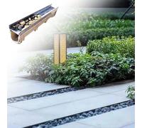 Outdoor Rainwater Drainage Channel for Gardens Lawns & Parks Removable Plastic Grate Durable Narrow Trench Cover Kit for Effective Water Management (100)