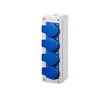 Outdoor rainwater socket Three holes 10A EU home wall mounted multi-function outdoor socket box electric car charging(4K,1 Single-phase 16A)