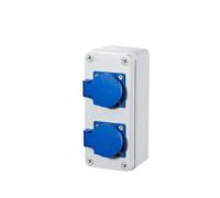 Outdoor rainwater socket Three holes 10A EU home wall mounted multi-function outdoor socket box electric car charging(2K,1 Single-phase 16A)