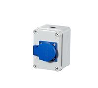 Outdoor rainwater socket Three holes 10A EU home wall mounted multi-function outdoor socket box electric car charging(1K,1 Single-phase 16A)