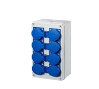 Outdoor rainwater socket Three holes 10A EU home wall mounted multi-function outdoor socket box electric car charging(8K,1 Single-phase 16A)