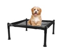Outdoor Raised Dog Bed - Mesh Oxford Steel, Cooling Washable Breathable Hammock, Non Slip Elevated Cot Featuring Off-The-Ground Airflow | Lifted Pet Sleeping For Indoor Small Cats Puppy