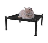 Outdoor Raised Dog Bed - Mesh Oxford Steel, Cooling Washable Breathable Hammock, Non Slip Elevated Cot Featuring Off-The-Ground Airflow | Lifted Pet Sleeping For Indoor Small Cats Puppy