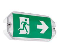 Outdoor Rated Emergency Exit Bulkhead Wall Light - 3W Daylight White LED