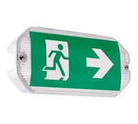 Outdoor Rated Emergency Exit Bulkhead Wall Light - 3W Daylight White Led - Ip65
