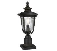 Outdoor Rated IP44 1 Bulb Wall Light Lantern Rubbed Bronze LED E27 150W Loops Multi One Size