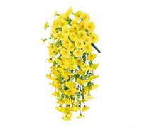 Outdoor Rated Morning Glory Vine Garland with 69 Blossoms and Greenery, 75cm Length, PE Material Designed for Sunlight and Humidity Resistance (C)