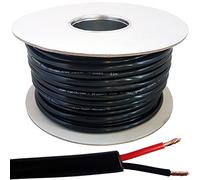 Outdoor Rated OXYGEN FREE COPPER (OFC) Speaker Cable Wire *1.5mm²* 2 Core, Double Insulated, Gel Filled Stranded Flex Reel - Perfect for Low Impedance Hi-Fi & 100V Speakers, Amps/Amplifiers (100m)