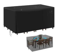 Outdoor Rattan Sofa Cover 300x100x80cm Weatherproof Furniture Protector for 2 3 Seater Garden Couch Corner Bench Chair & Table Durable Rectangular Cover