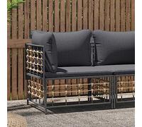 Outdoor Rattan Sofa Set, Powder-Coated Steel Frame, Stylish Garden Furniture for Relaxation and Entertaining, Max Load 110 kg