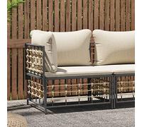 Outdoor Rattan Sofa Set, Powder-Coated Steel Frame, Stylish Garden Furniture for Relaxation and Entertaining, Max Load 110 kg