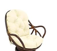 Outdoor Rattan Swivel Rocking Chair Cushion - High Back Patio Seat Pads Replacement for Garden Lounge Sofa, with Ties for Secure Fit (Chairs Not Included)