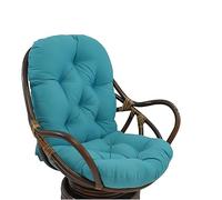 Outdoor Rattan Swivel Rocking Chair Cushion - High Back Replacement Seat Pads for Patio Lounge Sofa, Ties Included, Ideal for Garden Comfort (Chairs Excluded)