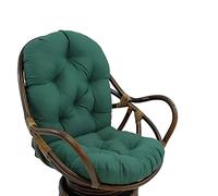 Outdoor Rattan Swivel Rocking Chair Cushion - High Back Replacement Seat Pads with Ties for Patio Lounge Sofa - Comfortable Garden Rocker Cushions (Chairs Not Included)