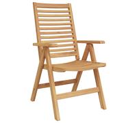 Outdoor Recliner Chair Set 8pcs Brown Solid Teak Foldable 52x64.5x108cm Comfort