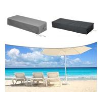 Outdoor Recliner Cover 420D Oxford Cloth with Weather Protection Dustproof, Rainproof, and Sunproof 211 * 76 * 30cm (Black)