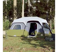 Outdoor Recreation Family Tent with LED 9-Person Light Green Quick Release Camping & Hiking