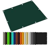 Outdoor Rectangle Sun Shade Sail 1.1 x 1.3m - UV Block Waterproof Awning Canopy with Grommets & Free Rope - Perfect for Gardens Patios Courtyards - Dark Green Fabric