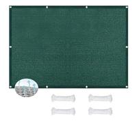 Outdoor Rectangle Sun Shade Sail 7.5m - UV Protection, Breathable Mesh Cover for Backyard, Pool, Plants - Easy Install with Ropes - Cream Color