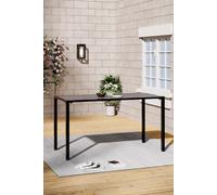 Outdoor Rectangular Metal Frame Garden Dining Table Living and Home Grey One Size