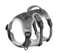 Outdoor Reflective Tape Control Handle Breathable Nylon Dog Walking Training Harness For Medium And Large Dogs Bulldog Labrador,black,L