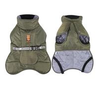 Outdoor Reflective Windproof Labrador Golden Retriever Labrador German Shepherd Jacket Winter Warm Large Dog Jacket Soft And Comfortable Medium And Large Dog Vest Coat,Dark Green,4XL