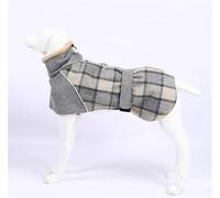 Outdoor Reflective Windproof Pet Clothing Soft Comfortable Dog Coat Winter Thick Warm Dog Jacket Plaid Dog Coat For Small Large Dogs,grey,3XL