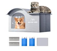 Outdoor Refreshing Pet House | Foldable Cat House With Cold Compress | Spacious Tear Resistant Cave Tent For Apartment Car Camping Travel