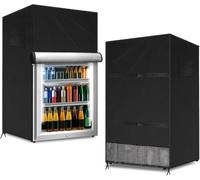 Outdoor Refrigerator Cover Dust-proof for Protecting Vertical Freezers/Beverage Refrigerators, Compact 3.0 Cubic Feet Freezer Covers black 56*58*86cm-Ling